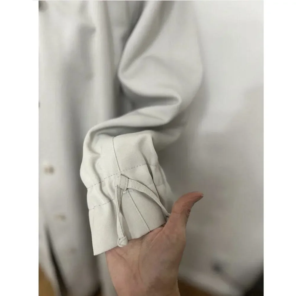 Vintage Forecaster of Boston Beige Rain Coat Parisian NYC Coastal Chic Sz 11/12 - Picture 5 of 9